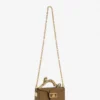 Nano Pencil Cat Bag in Metallic Grained Leather