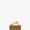 Nano Pencil Cat Bag in Metallic Grained Leather