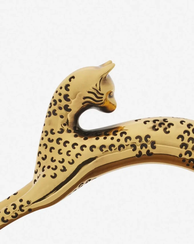 Nano Pencil Cat Bag in Metallic Grained Leather