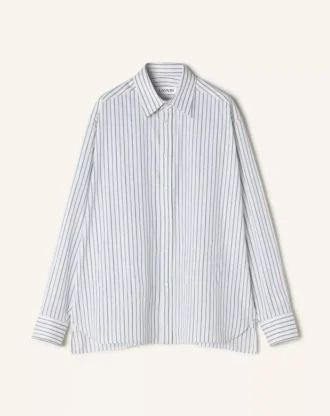 Oversized Striped Cotton Poplin Shirt