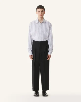 Oversized Striped Cotton Poplin Shirt