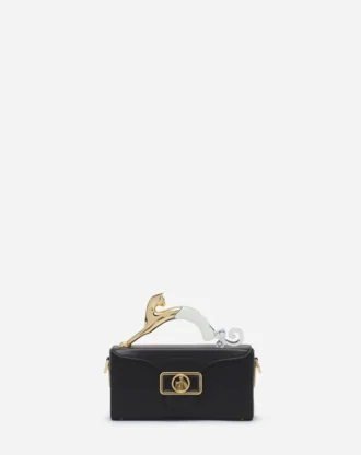 Pencil Cat Nano Leather Bag with a Bi-Material Cat Pencil Cat Nano Leather Bag with a Bi-Material Cat