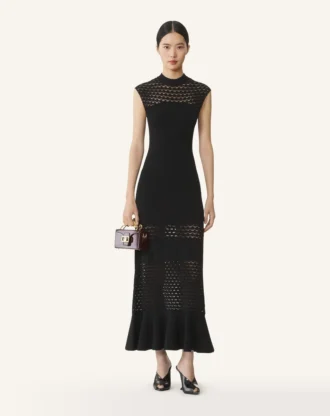 Lace Detail Dress in Viscose