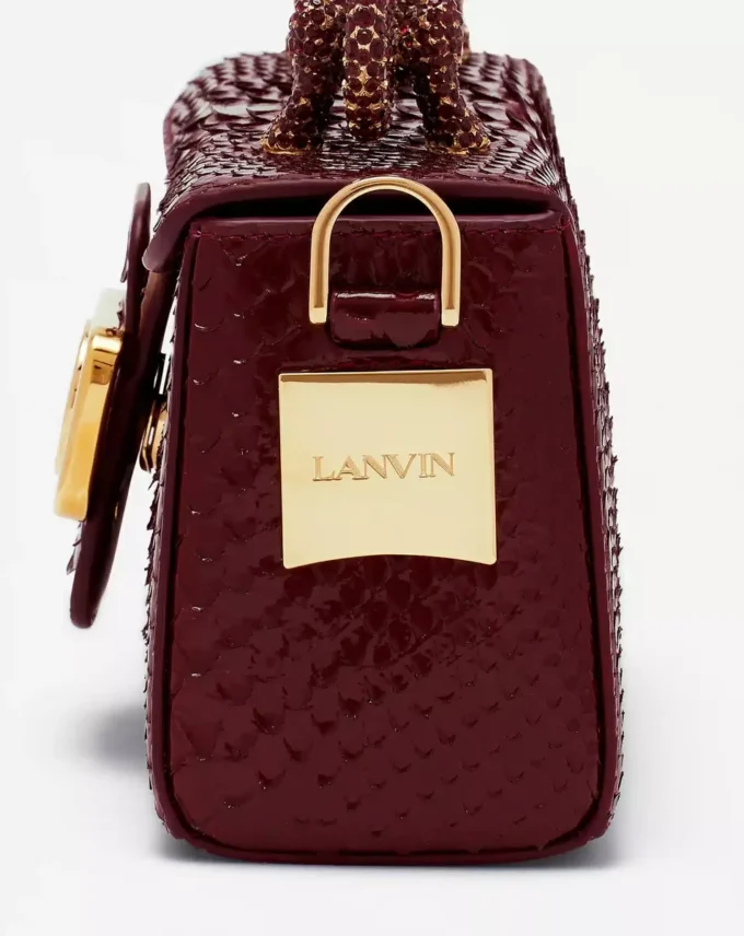 Pencil Cat Python and Rhinestone Bag