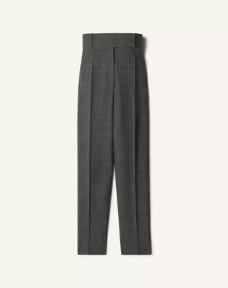 Prince of Wales Wool Cigarette Pants