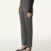 Prince of Wales Wool Cigarette Pants