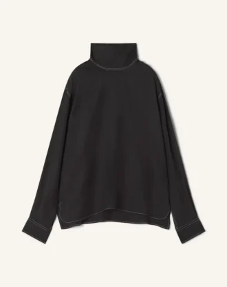 Silk High Neck Top