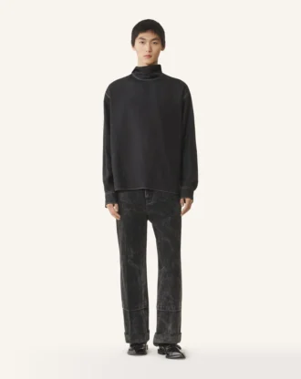 Silk High Neck Top