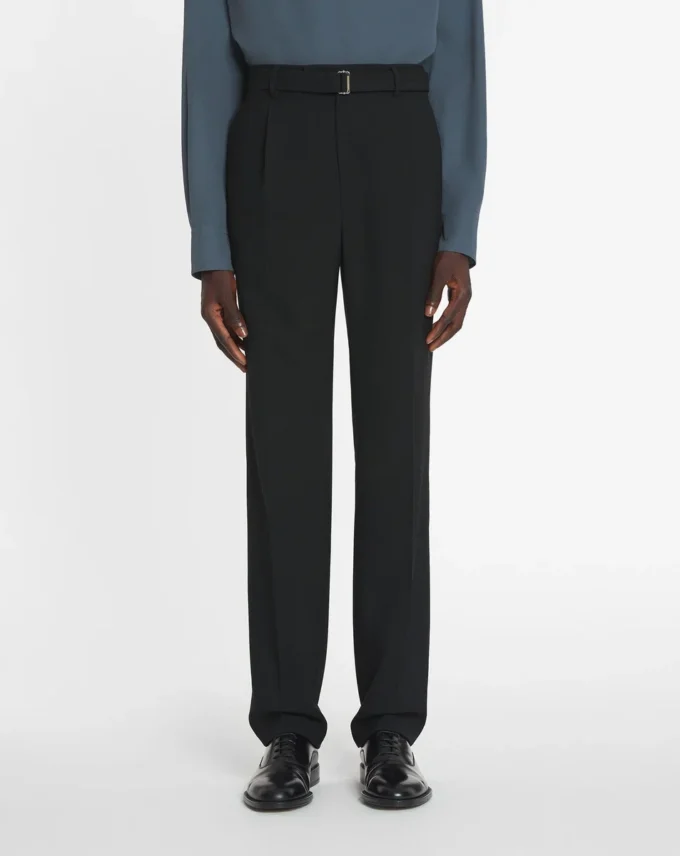Straight Fit Wool Pants