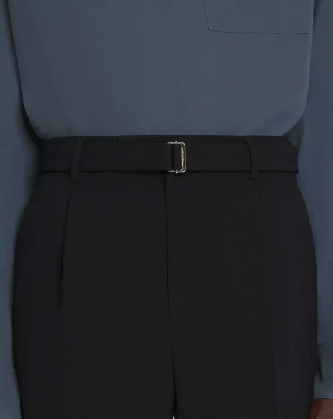 Straight Fit Wool Pants