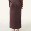 Straight Skirt in Cotton and Viscose Straight Skirt in Cotton and Viscose