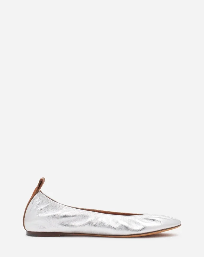 The Ballerina Flat in Metallic Leather The Ballerina Flat in Metallic Leather