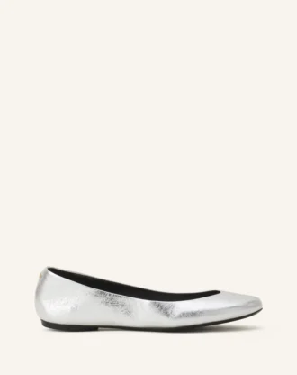 The Ballerina Flat in Metallic Leather