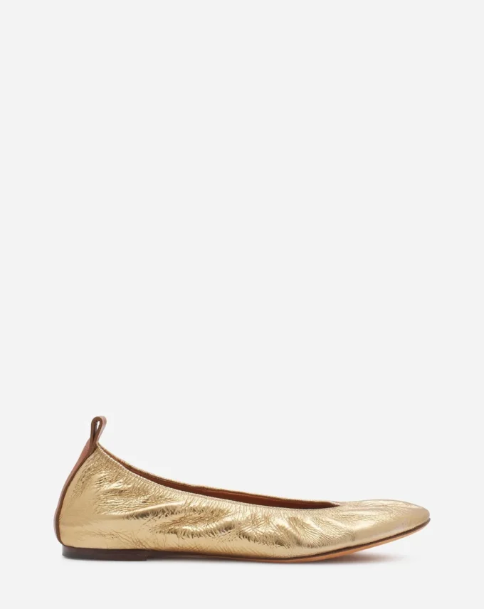 The Ballerina Flat in Metallic Leather The Ballerina Flat in Metallic Leather