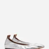 The Ballerina Flat in Metallic Leather The Ballerina Flat in Metallic Leather