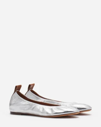 The Ballerina Flat in Metallic Leather The Ballerina Flat in Metallic Leather