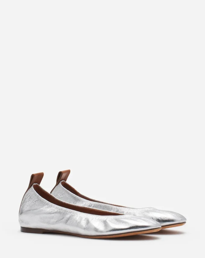 The Ballerina Flat in Metallic Leather The Ballerina Flat in Metallic Leather