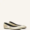 The Ballerina Flat in Metallic Leather The Ballerina Flat in Metallic Leather