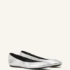 The Ballerina Flat in Metallic Leather