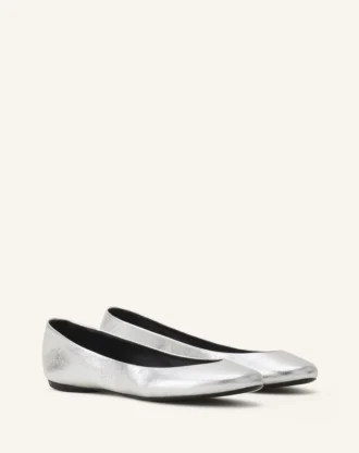 The Ballerina Flat in Metallic Leather