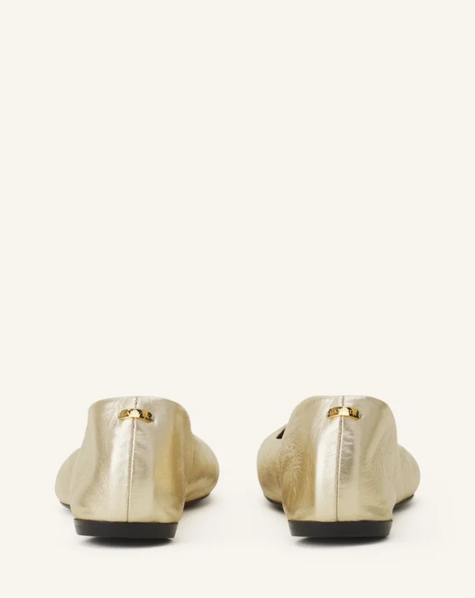 The Ballerina Flat in Metallic Leather The Ballerina Flat in Metallic Leather
