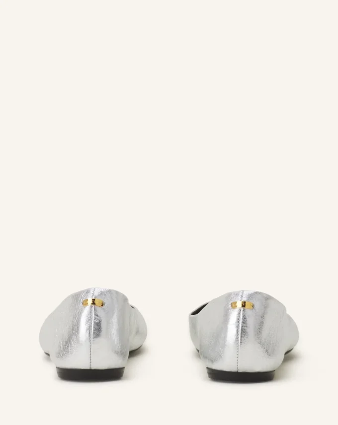 The Ballerina Flat in Metallic Leather