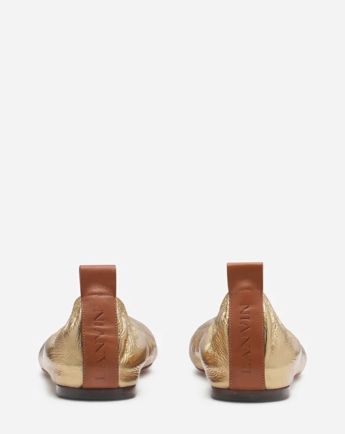 The Ballerina Flat in Metallic Leather The Ballerina Flat in Metallic Leather
