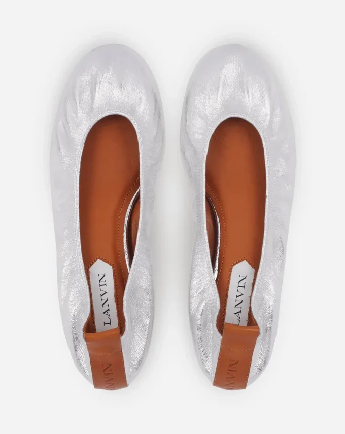 The Ballerina Flat in Metallic Leather The Ballerina Flat in Metallic Leather