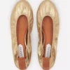 The Ballerina Flat in Metallic Leather The Ballerina Flat in Metallic Leather