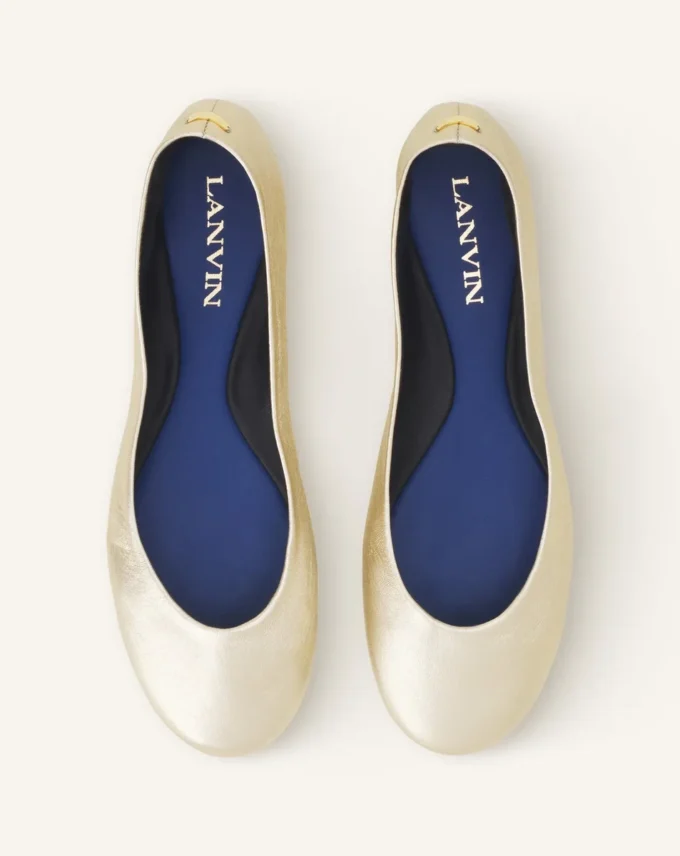 The Ballerina Flat in Metallic Leather The Ballerina Flat in Metallic Leather