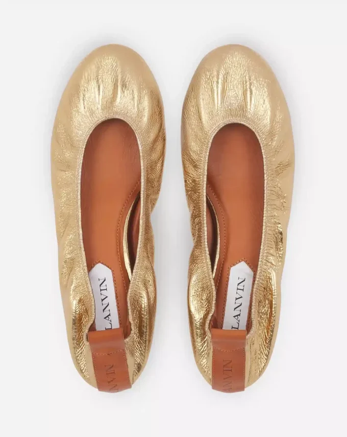 The Ballerina Flat in Metallic Leather The Ballerina Flat in Metallic Leather