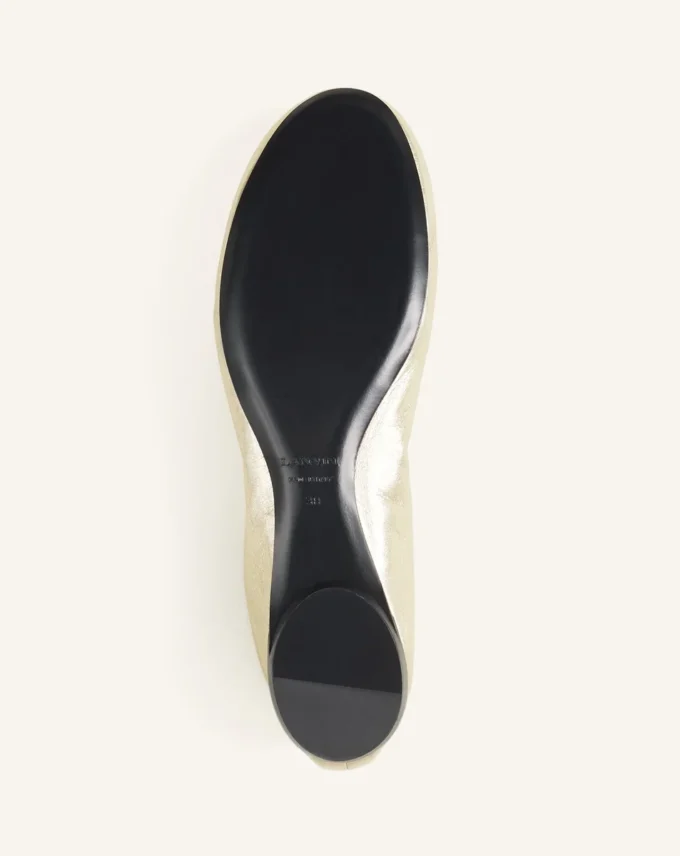 The Ballerina Flat in Metallic Leather The Ballerina Flat in Metallic Leather