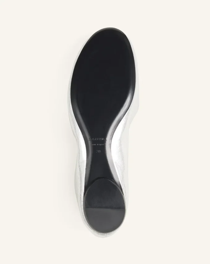 The Ballerina Flat in Metallic Leather