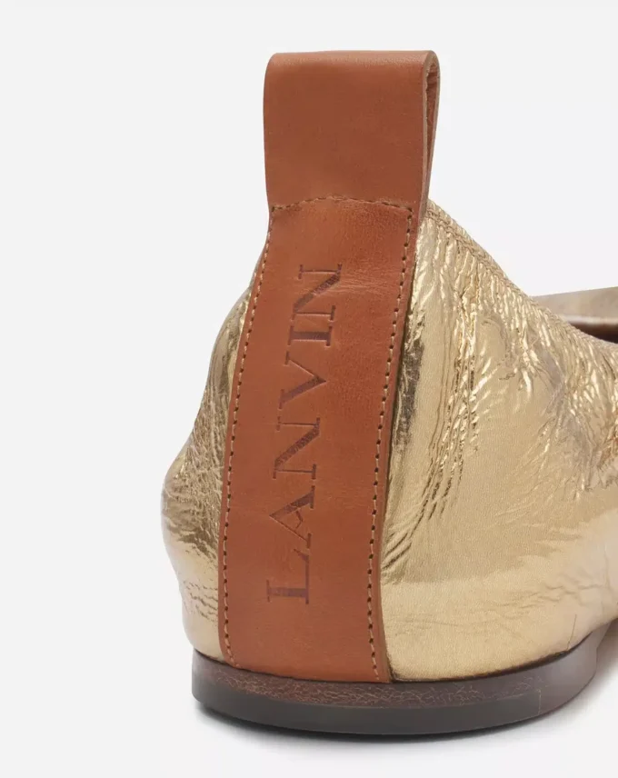 The Ballerina Flat in Metallic Leather The Ballerina Flat in Metallic Leather