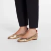 The Ballerina Flat in Metallic Leather The Ballerina Flat in Metallic Leather