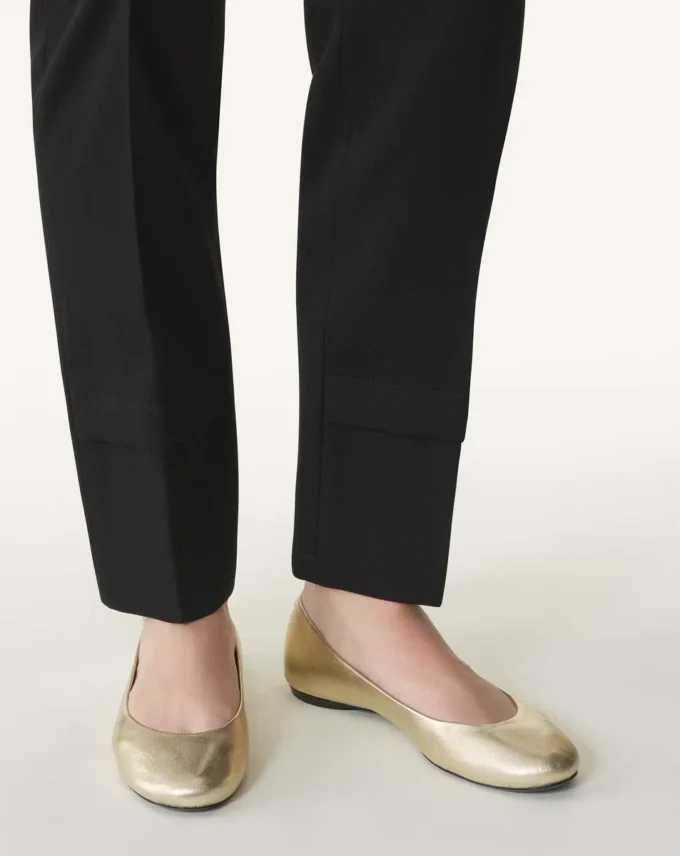 The Ballerina Flat in Metallic Leather The Ballerina Flat in Metallic Leather