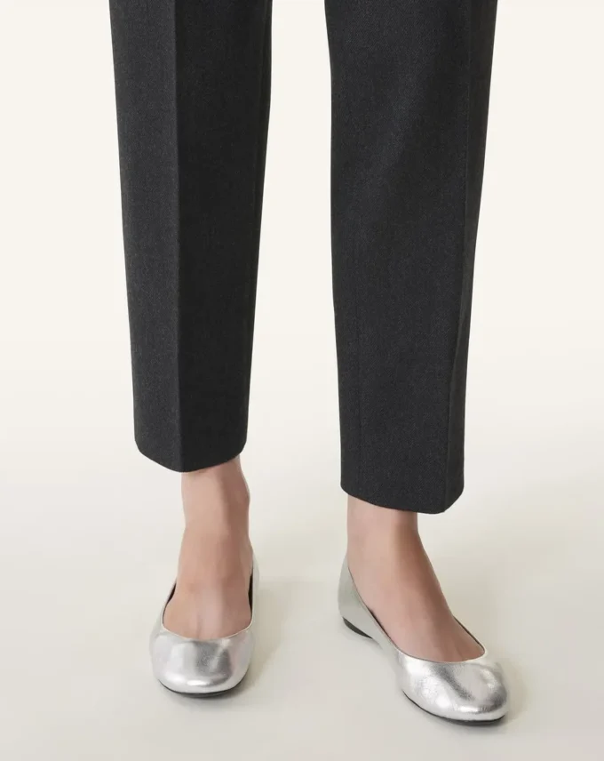 The Ballerina Flat in Metallic Leather