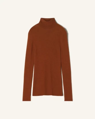 Turtleneck Sweater in Merino Wool and Silk