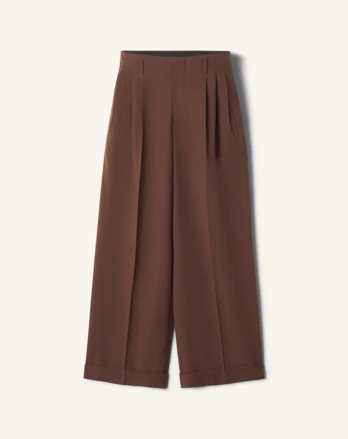 Wide-Leg Flannel Pants Wide-Leg Flannel Pants