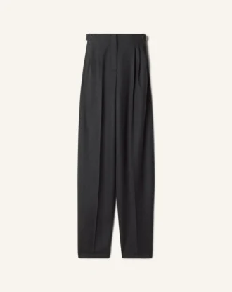Wide-Leg Flannel Pants