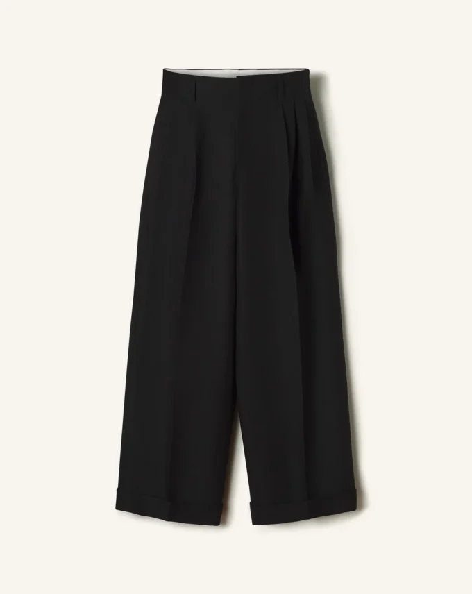 Wide-Leg Flannel Pants Wide-Leg Flannel Pants