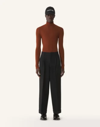 Turtleneck Sweater in Merino Wool and Silk