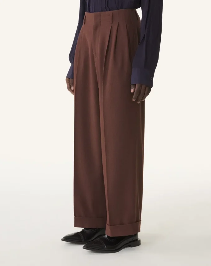 Wide-Leg Flannel Pants Wide-Leg Flannel Pants
