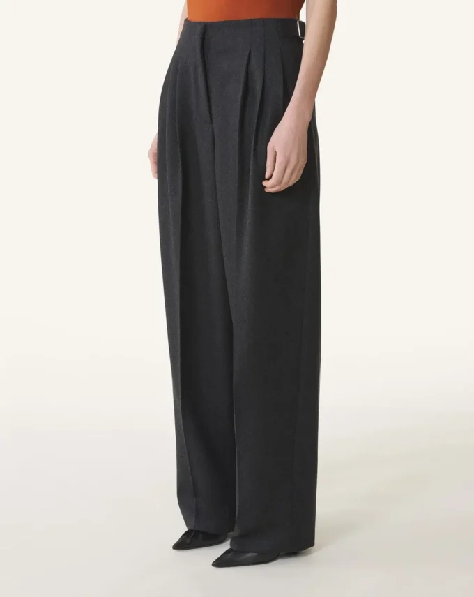 Wide-Leg Flannel Pants Wide-Leg Flannel Pants