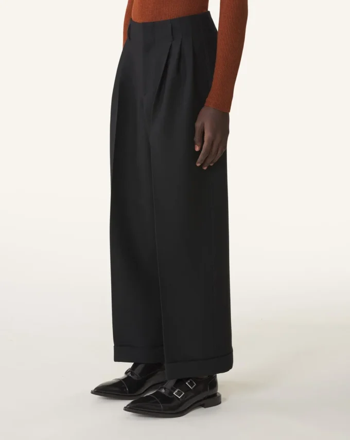 Wide-Leg Flannel Pants Wide-Leg Flannel Pants