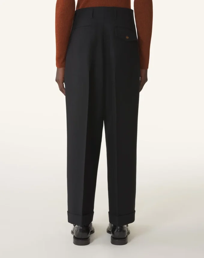 Wide-Leg Flannel Pants Wide-Leg Flannel Pants