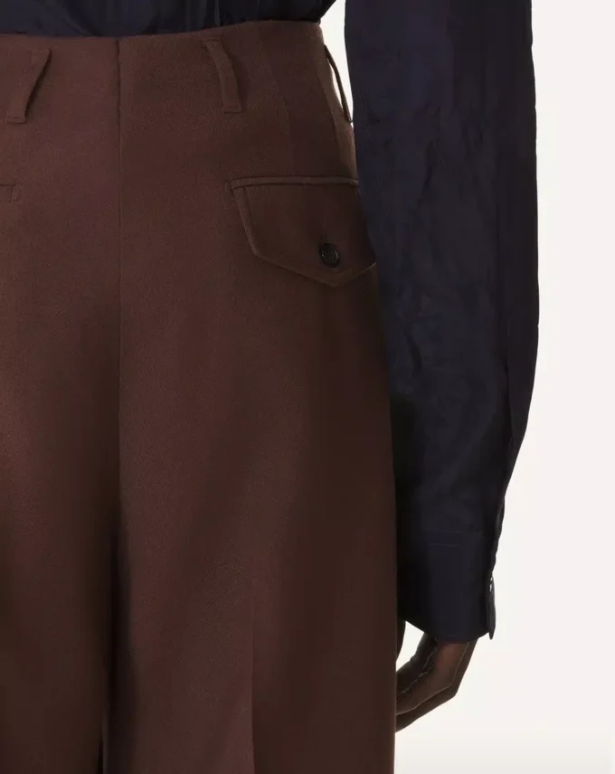 Wide-Leg Flannel Pants Wide-Leg Flannel Pants