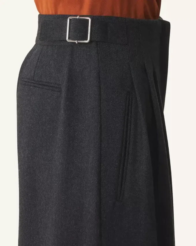 Wide-Leg Flannel Pants Wide-Leg Flannel Pants