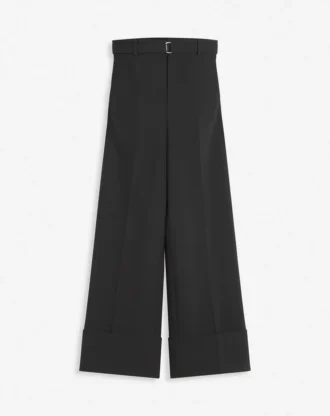 Wide-Leg Pants with Cuffs
