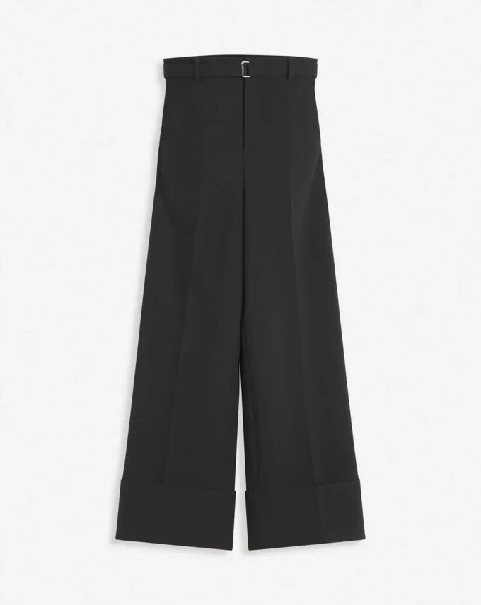 Wide-Leg Pants with Cuffs Wide-Leg Pants with Cuffs